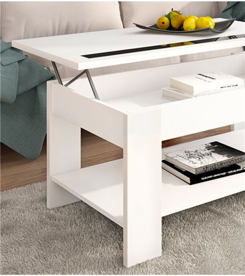 Mesa de Centro con Tablero Elevable con Cristal Agueda