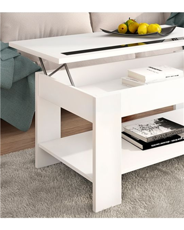 Mesa de Centro con Tablero Elevable con Cristal Agueda