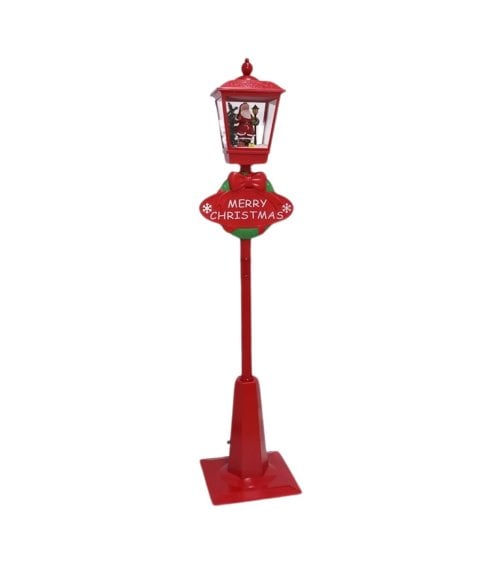 Farol Decorativo con Música Navideña, Nieve y Luz