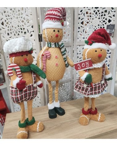 Muñeco de Jengibre de Pie para Decoración Navideña