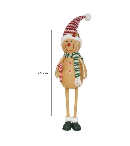 Muñeco de Jengibre de Pie para Decoración Navideña