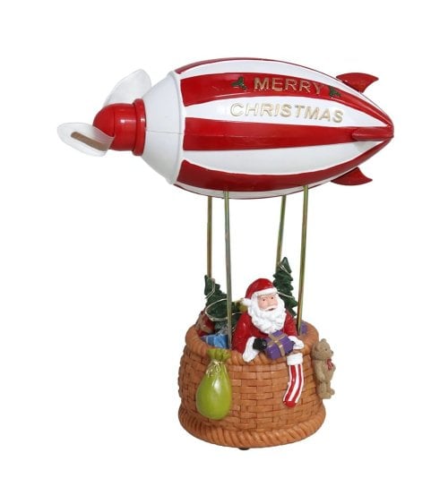 Papá Noel en Globo Aerostático con Regalos