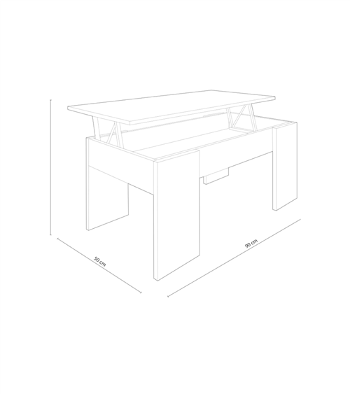 Mesa de Centro con Tablero Elevable Gala