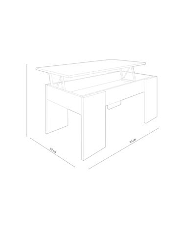 Mesa de Centro con Tablero Elevable Gala