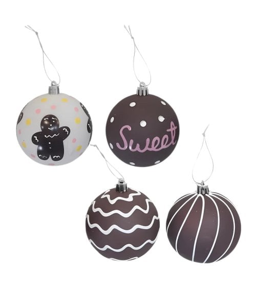 Set de Bolas Chocolate para Árbol