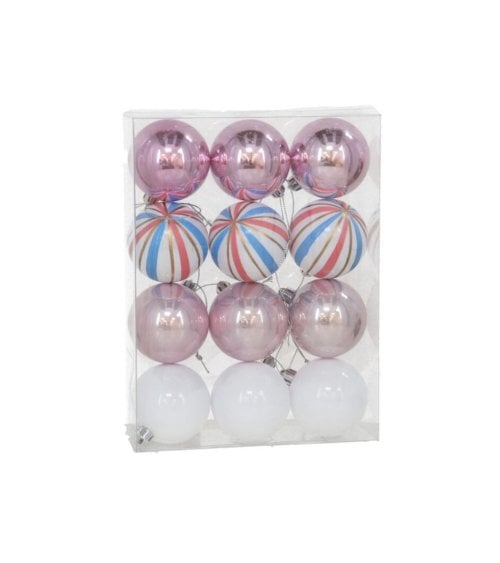 Set de Bolas Circus Rosa para Árbol