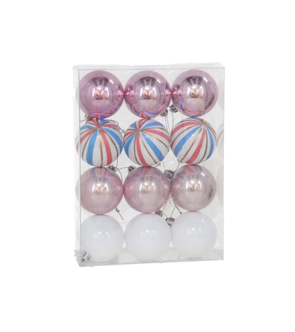 Set de Bolas Circus Rosa para Árbol