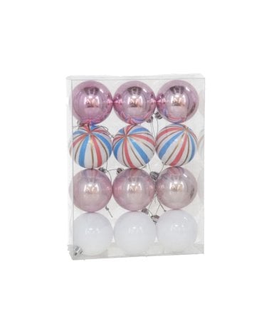 Set de Bolas Circus Rosa para Árbol