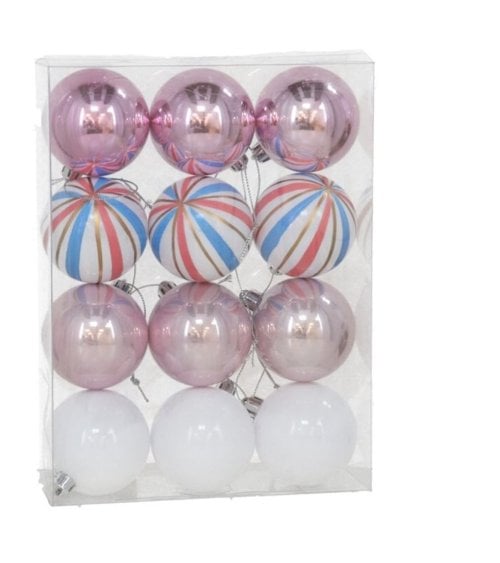 Set de Bolas Circus Rosa para Árbol