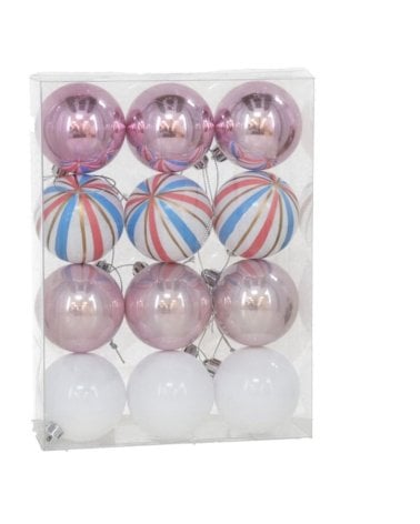 Set de Bolas Circus Rosa para Árbol