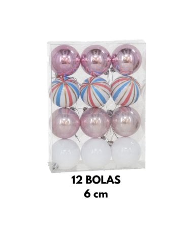 Set de Bolas Circus Rosa para Árbol