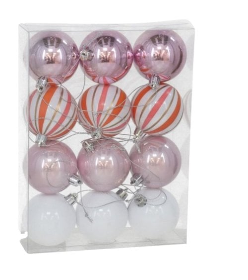 Set de Bolas Joyd Rosa para Árbol