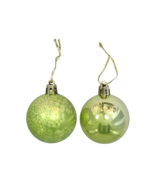 Set de Bolas Verde Manzana para Árbol