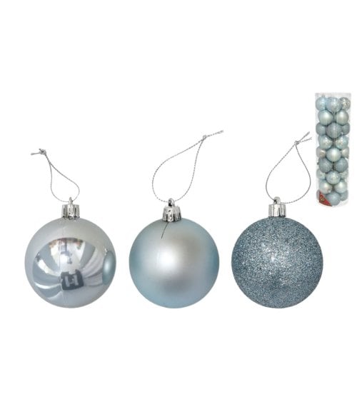 Set de 36 Bola Motley Unicolor para Árbol