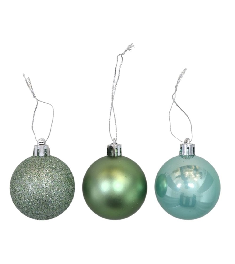Set de 36 Bola Motley Unicolor para Árbol