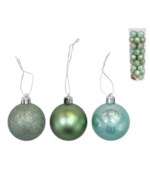 Set de 36 Bola Motley Unicolor para Árbol