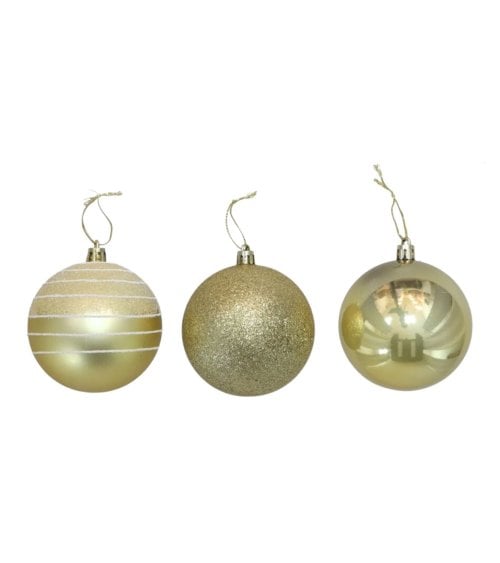 Set de 20 Bolas Brillantes con Diseño para Árbol