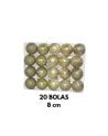 Set de 20 Bolas Brillantes con Diseño para Árbol