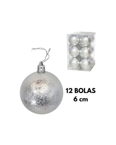 Set de 12 Bola Brillante para Árbol de Navidad