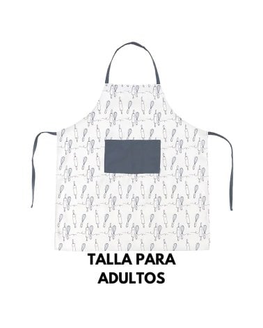 Delantal con Diseño de Utensilios de Cocina