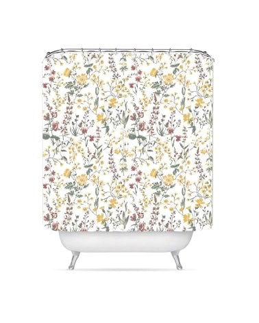 Cortina para Baño de Flores Silvestres