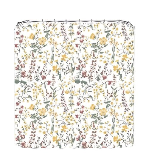 Cortina para Baño de Flores Silvestres