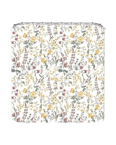 Cortina para Baño de Flores Silvestres