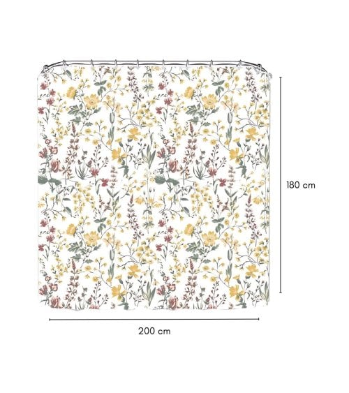 Cortina para Baño de Flores Silvestres