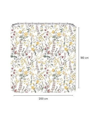 Cortina para Baño de Flores Silvestres
