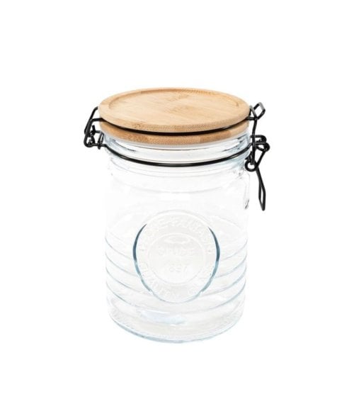 Tarro con Tapa Hermética de Madera