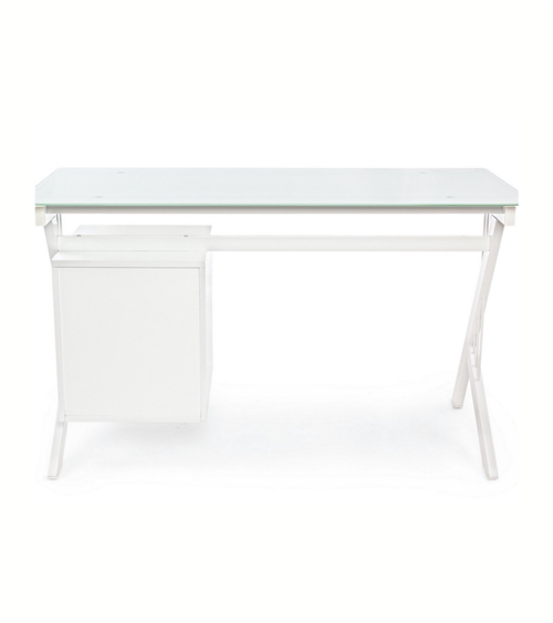 Escritorio con Cajonera y Tapa de Vidrio Scarlett