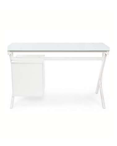 Escritorio con Cajonera y Tapa de Vidrio Scarlett