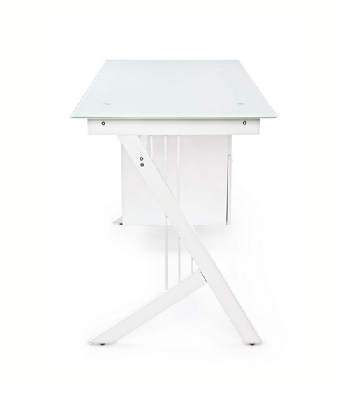 Escritorio con Cajonera y Tapa de Vidrio Scarlett