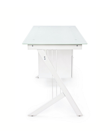 Escritorio con Cajonera y Tapa de Vidrio Scarlett