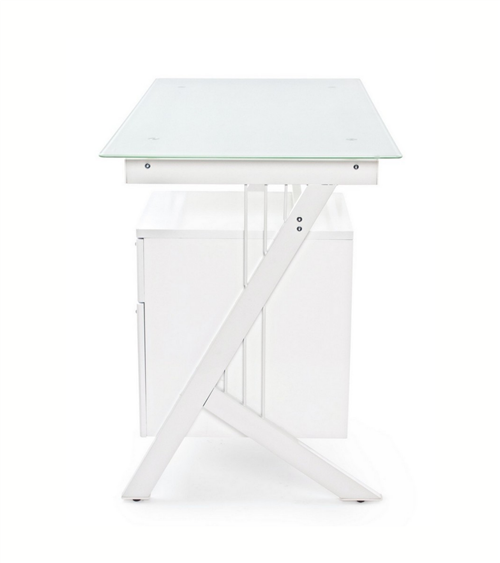 Escritorio con Cajonera y Tapa de Vidrio Scarlett