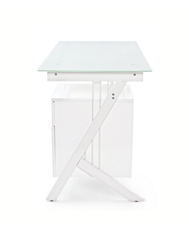 Escritorio con Cajonera y Tapa de Vidrio Scarlett