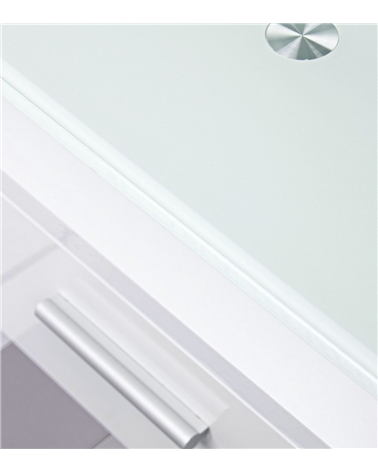 Escritorio con Cajonera y Tapa de Vidrio Scarlett