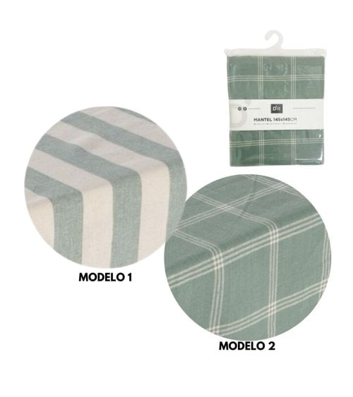 Mantel de Algodón con Patrón a Rayas