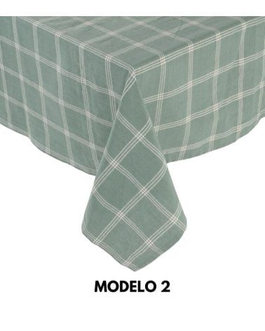 Mantel de Algodón con Patrón a Rayas