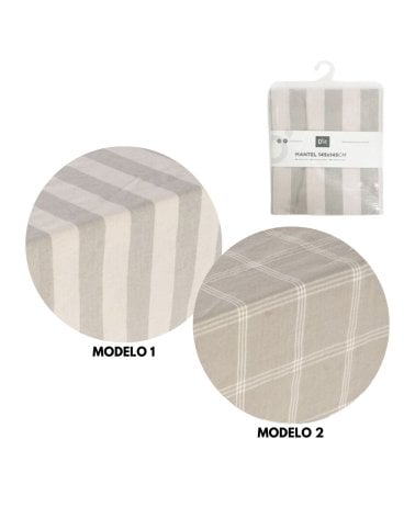 Mantel de Algodón con Patrón a Rayas