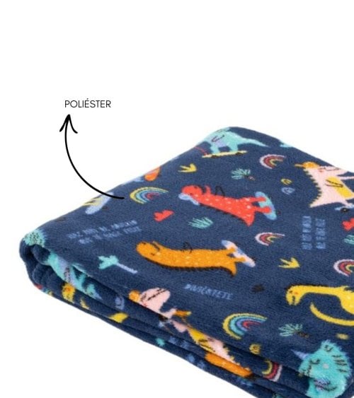 Manta Infantil Dinos de Microfibra