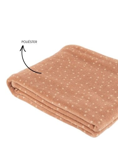 Manta Plaid de Microfibra Rosa con Puntos