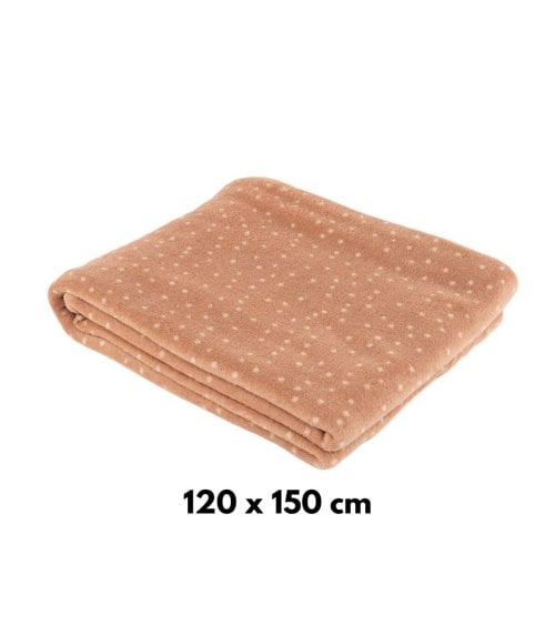 Manta Plaid de Microfibra Rosa con Puntos