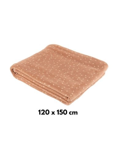 Manta Plaid de Microfibra Rosa con Puntos