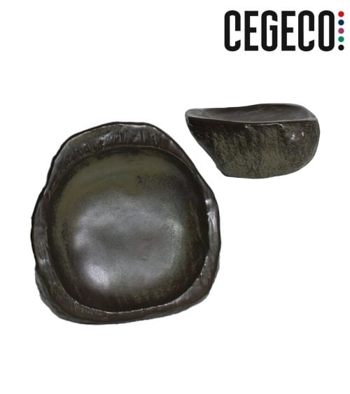 Plato para Pan Crude de Porcelana Reforzada