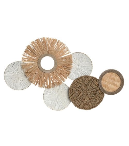 Decoración para Pared de Rafia y Fibra