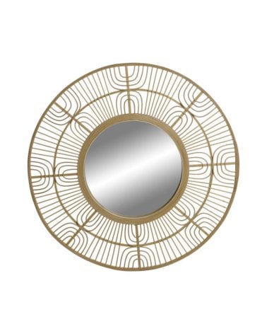 Espejo Cicular de Bambú para Decoración de Pared