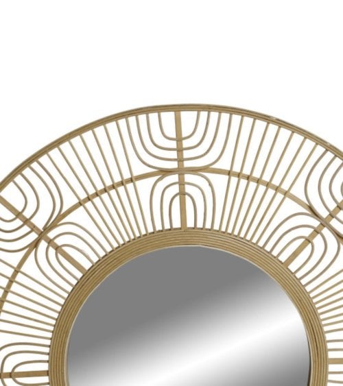 Espejo Cicular de Bambú para Decoración de Pared