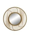 Espejo Cicular de Ratán para Decoración de Pared