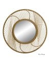 Espejo Cicular de Ratán para Decoración de Pared